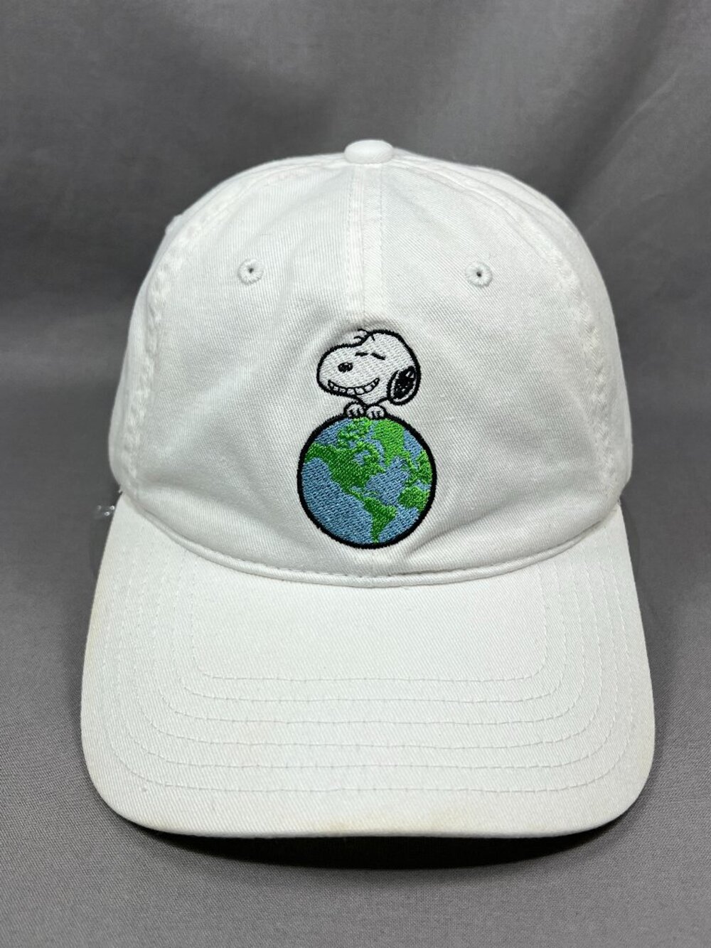 Snoopy Peanuts Its Good To Be Green Recycle Hat Strapback White Dad Cap Adult